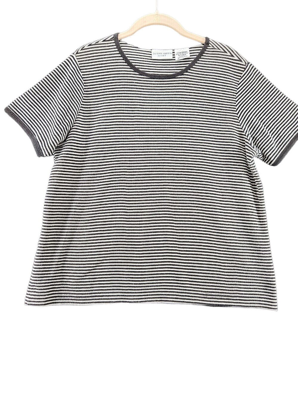 Jaclyn Smith Sport Womens TShirt MultiColor Size Large Cotton Blend Short Sleeve